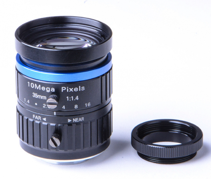 35mm 10MP High Resolution Lens 1/1.8 HD Handiris focus C zetten voor kabeltelevisie-Camera Industriële Microscoop op