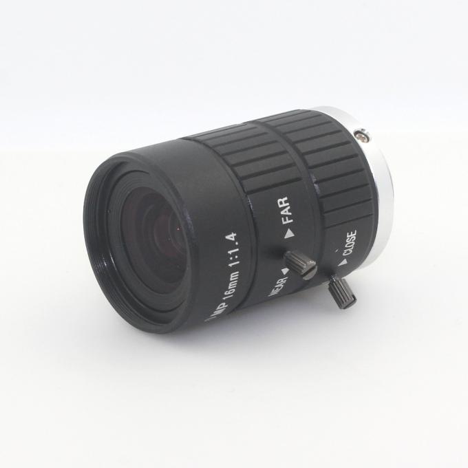 De Cameralens 16mm van kabeltelevisie van HD 10MP F1.4-Opening zet C voor kabeltelevisie-Camera of Industriële Microscoopweg controle op