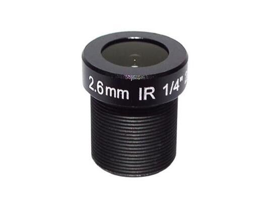 S zet brede hoek 2.6mm de raadslens van kabeltelevisie van F2.2 op 2mp m12 voor 1/4 duimsensor